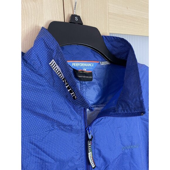 Performance Illuminite blue cycling Jacket Sz L vents Men's Running Reflective - Picture 2 of 5